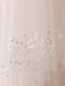 Fancy 2 Layer Tulle With Beading Sequin Wedding Veils