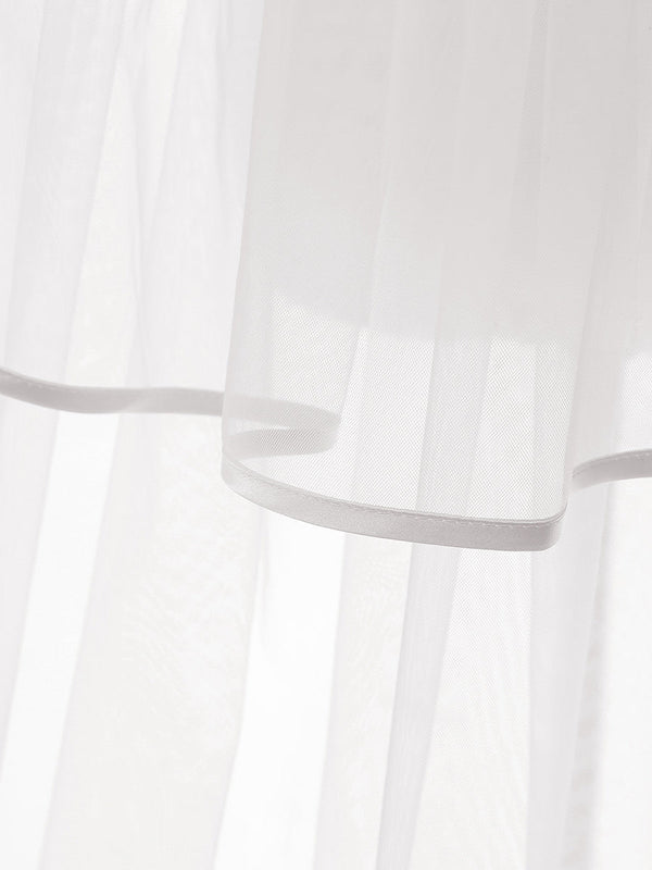 Elegant 2 Layers Tulle Long Bridal Veils