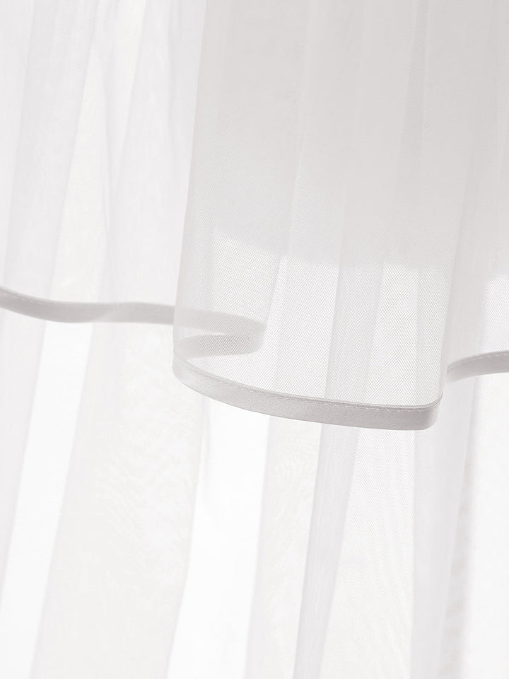 Elegant 2 Layers Tulle Long Bridal Veils