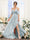 A-Line V-Neck Spaghetti Straps Short Sleeves Asymmetrical Chiffon Bridesmaid Dresses