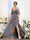 A-Line V-Neck Spaghetti Straps Short Sleeves Asymmetrical Chiffon Bridesmaid Dresses