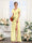 A-Line V-Neck Short Sleeves Split Side Chiffon Bridesmaid Dresses