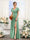 A-Line V-Neck Short Sleeves Split Side Chiffon Bridesmaid Dresses