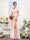 A-Line V-Neck Short Sleeves Split Side Chiffon Bridesmaid Dresses