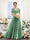 A-Line V-Neck Short Sleeves Split Side Ruched Chiffon Bridesmaid Dresses