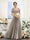 A-Line V-Neck Short Sleeves Split Side Ruched Chiffon Bridesmaid Dresses