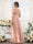 A-Line V-Neck Short Sleeves Chiffon Bridesmaid Dresses with Pockets