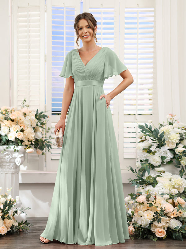 modest sage green bridesmaid dresses Sage Green Bridesmaid Dresses
