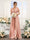 A-Line Deep V-Neck Short Sleeves Split Side Chiffon Bridesmaid Dresses