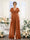 A-Line Deep V-Neck Short Sleeves Split Side Chiffon Bridesmaid Dresses