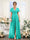 A-Line Deep V-Neck Short Sleeves Split Side Chiffon Bridesmaid Dresses