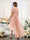 A-Line V-Neck Short Sleeves Ruched Asymmetrical Chiffon Bridesmaid Dresses