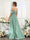A-Line V-Neck Spaghetti Straps Chiffon Bridesmaid Dresses with Pockets