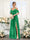 A-Line V-Neck Spaghetti Straps Chiffon Bridesmaid Dresses with Pockets