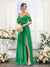 A-Line V-Neck Spaghetti Straps Chiffon Bridesmaid Dresses with Pockets