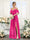 A-Line V-Neck Spaghetti Straps Chiffon Bridesmaid Dresses with Pockets
