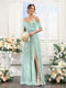 A-Line V-Neck Spaghetti Straps Chiffon Bridesmaid Dresses with Pockets