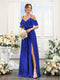 A-Line V-Neck Spaghetti Straps Chiffon Bridesmaid Dresses with Pockets