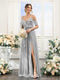 A-Line V-Neck Spaghetti Straps Chiffon Bridesmaid Dresses with Pockets