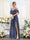 A-Line V-Neck Spaghetti Straps Chiffon Bridesmaid Dresses with Pockets