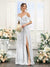 A-Line V-Neck Spaghetti Straps Chiffon Bridesmaid Dresses with Pockets