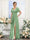 A-Line V-Neck Short Sleeves Split Side Chiffon Bridesmaid Dresses with Pockets