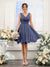 A-Line V-Neck Sleeveless Ruched Chiffon Short Bridesmaid Dresses