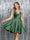 A-Line Spaghetti Straps Sleeveless Short Silk Satin Homecoming Dresses