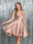 A-Line Spaghetti Straps Sleeveless Short Silk Satin Homecoming Dresses