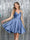 A-Line Spaghetti Straps Sleeveless Short Silk Satin Homecoming Dresses