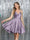 A-Line Spaghetti Straps Sleeveless Short Silk Satin Homecoming Dresses