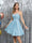 Sparkly A-Line Sweetheart Spaghetti Straps Sleeveless Short Homecoming Dresses