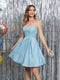 Sparkly A-Line Sweetheart Spaghetti Straps Sleeveless Short Homecoming Dresses