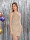 Velvet Sequins One-Shoulder Short Tight Homecoming Dresses