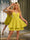 A-Line Velvet Sequins Spaghetti Straps Sleeveless Short Dresses