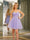A-Line Spaghetti Straps Sleeveless Short Dresses with Belt