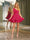 A-Line Velvet Sequins One-Shoulder Sleeveless Short Dresses