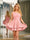 A-Line Velvet Sequins One-Shoulder Sleeveless Short Dresses