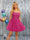 A-Line Spaghetti Straps Sleeveless Short Dresses with Appliques