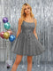 A-Line Spaghetti Straps Sleeveless Short Dresses with Appliques