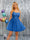 A-Line Spaghetti Straps Sleeveless Short Dresses with Appliques