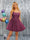 A-Line Spaghetti Straps Sleeveless Short Dresses with Appliques