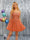 A-Line Spaghetti Straps Sleeveless Short Dresses with Appliques
