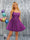 A-Line Spaghetti Straps Sleeveless Short Dresses with Appliques