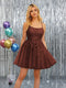 A-Line Spaghetti Straps Sleeveless Short Dresses with Appliques