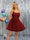 A-Line Spaghetti Straps Sleeveless Short Dresses with Appliques
