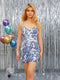 Sheath Spaghetti Straps Sleeveless Short Dresses with Appliques