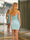 Sheath Spaghetti Straps Sleeveless Short Dresses with Beading
