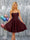 A-Line Spaghetti Straps Sleeveless Short Dresses with Appliques