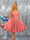 A-Line Spaghetti Straps Sleeveless Short Dresses with Appliques